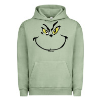 Pigment Oil Green Grinch Face Urban Hoodie - artisFamous