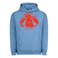 Pigment Pebble Blue giraffe Urban Hoodie - artisFamous