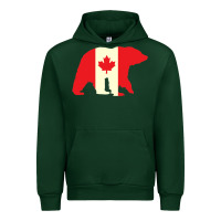 Forest Green Canadian Bear Urban Hoodie - artisFamous