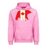 Fuchsia Pink Canadian Bear Urban Hoodie - artisFamous