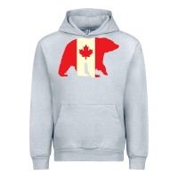 Heather Grey Canadian Bear Urban Hoodie - artisFamous