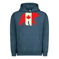 Pigment Midnight Navy Canadian Bear Urban Hoodie - artisFamous