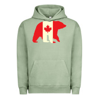 Pigment Oil Green Canadian Bear Urban Hoodie - artisFamous