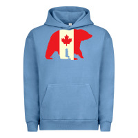 Pigment Pebble Blue Canadian Bear Urban Hoodie - artisFamous