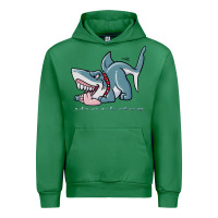 Emerald Sharkdog Sticker Urban Hoodie - artisFamous