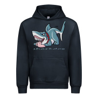 Navy Sharkdog Sticker Urban Hoodie - artisFamous