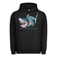 Pigment Black Sharkdog Sticker Urban Hoodie - artisFamous