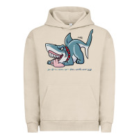 Pigment French Oak Sharkdog Sticker Urban Hoodie - artisFamous