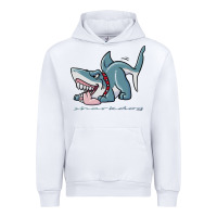 White Sharkdog Sticker Urban Hoodie - artisFamous
