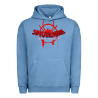 Pigment Pebble Blue into the spider verse film Urban Hoodie - artisFamous
