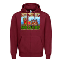 Burgundy holiday and santa. claus Zipper Hoodie - AdoDesignShop
