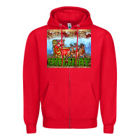 Red holiday and santa. claus Zipper Hoodie - AdoDesignShop