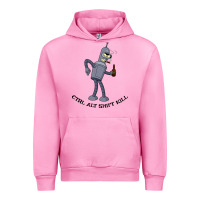 Fuchsia Pink Futurama Ctrl Alt Shift Kill Bender Urban Hoodie - artisFamous