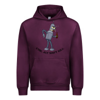 Mauve Wine Futurama Ctrl Alt Shift Kill Bender Urban Hoodie - artisFamous