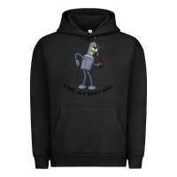 Pigment Black Futurama Ctrl Alt Shift Kill Bender Urban Hoodie - artisFamous