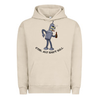 Pigment French Oak Futurama Ctrl Alt Shift Kill Bender Urban Hoodie - artisFamous