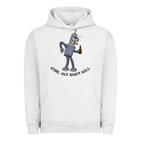 Pigment Lunar Rock Futurama Ctrl Alt Shift Kill Bender Urban Hoodie - artisFamous