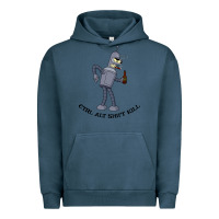 Pigment Midnight Navy Futurama Ctrl Alt Shift Kill Bender Urban Hoodie - artisFamous