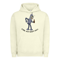 Pigment Pistachio Futurama Ctrl Alt Shift Kill Bender Urban Hoodie - artisFamous