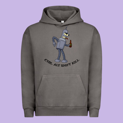 Futurama Ctrl Alt Shift Kill Bender Urban Hoodie Designed By Artisfamous