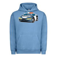 Pigment Pebble Blue police car Urban Hoodie - artisFamous