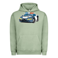 Pigment Oil Green police car Urban Hoodie - artisFamous