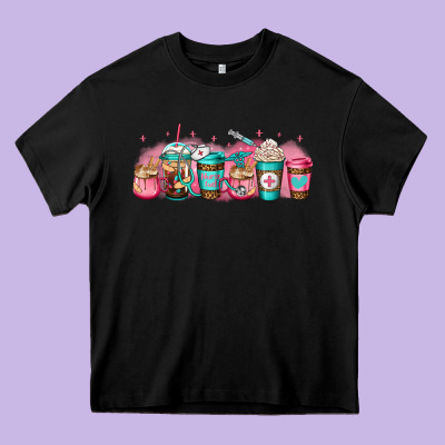 Nurse Fuel Coffee Cup Heavy Core Tee Designed By Jasminsmagicworld