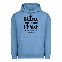 Pigment Pebble Blue sister in christ Urban Hoodie - artisFamous