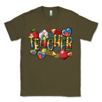 Army Green autism teacher Classic Tee - CowGirlArtShop