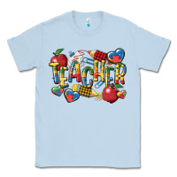 Dusty Blue autism teacher Classic Tee - CowGirlArtShop