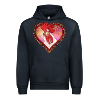 Valentines Day Rooster With Leopard Heart Urban Hoodie | Teevron