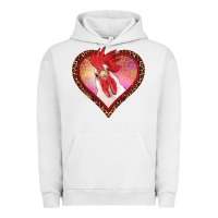 Pigment Lunar Rock valentines day rooster with leopard heart Urban Hoodie - RanaPortraitStore