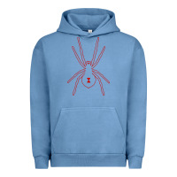 Pigment Pebble Blue black widow Urban Hoodie - artisFamous