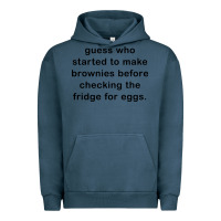 Pigment Midnight Navy guess who started to make brownies Urban Hoodie - artisFamous