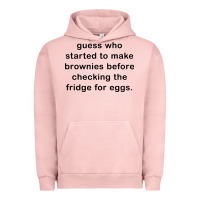 Pigment Salmon guess who started to make brownies Urban Hoodie - artisFamous
