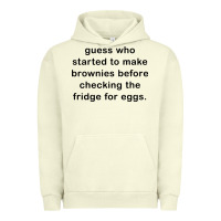 Pigment Pistachio guess who started to make brownies Urban Hoodie - artisFamous