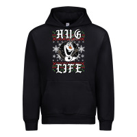 Black fro.zen o.l.a.f hug life ugly christmas sweater style shirt Urban Hoodie - artisFamous