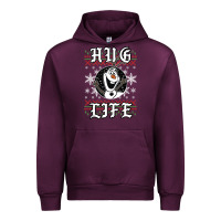 Mauve Wine fro.zen o.l.a.f hug life ugly christmas sweater style shirt Urban Hoodie - artisFamous