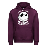 Mauve Wine j.a.c.k  skel.ling.ton  worst nightmare t shirt Urban Hoodie - artisFamous