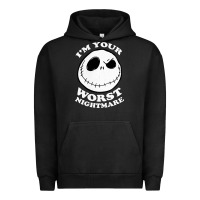 Pigment Black j.a.c.k  skel.ling.ton  worst nightmare t shirt Urban Hoodie - artisFamous