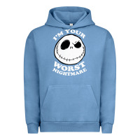 Pigment Pebble Blue j.a.c.k  skel.ling.ton  worst nightmare t shirt Urban Hoodie - artisFamous