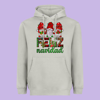 Feliz Navidad Gnomies Heavyweight Hoodie Designed By Jahusdesignshop