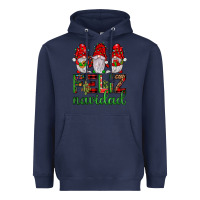 Navy feliz navidad gnomies Heavyweight Hoodie - JahusDesignShop