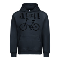 Navy ride or die bicycle Urban Hoodie - artisFamous