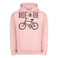 Pigment Salmon ride or die bicycle Urban Hoodie - artisFamous