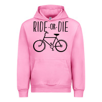 Fuchsia Pink ride or die bicycle Urban Hoodie - artisFamous