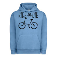 Pigment Pebble Blue ride or die bicycle Urban Hoodie - artisFamous