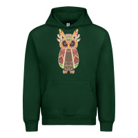 Forest Green Native OWL Urban Hoodie - artisFamous