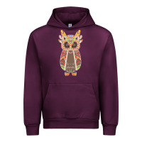 Mauve Wine Native OWL Urban Hoodie - artisFamous