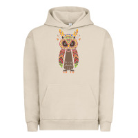 Pigment French Oak Native OWL Urban Hoodie - artisFamous